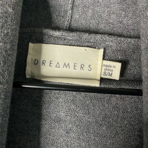Dreamers Open Front Gray Long Sleeve Cozy Cardigan - Picture 4 of 5
